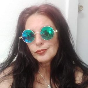 Steampunk Hippie sunglasses with zippered case